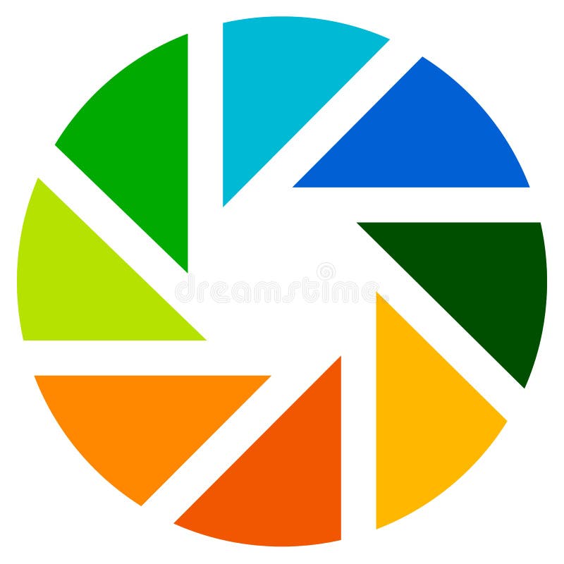 La abertura le gusta símbolo Icono circular con las laminillas libre illustration La abertura le gusta símbolo Icono circular con las laminillas libre illustration