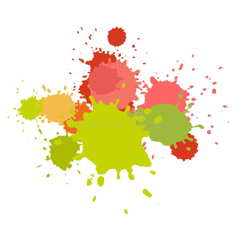 La acuarela salpica Pinte el splat del vector stock de ilustración La acuarela salpica Pinte el splat del vector stock de ilustración