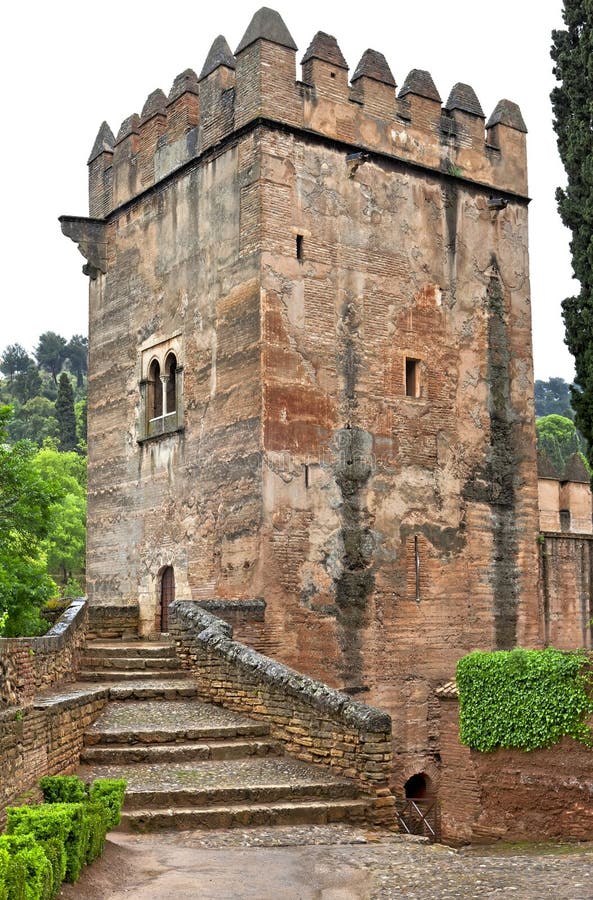 La Alhambra, Torre de los Picos, Grenade, Andalousie photographie stock libre de droits La Alhambra, Torre de los Picos, Grenade, Andalousie photographie stock libre de droits