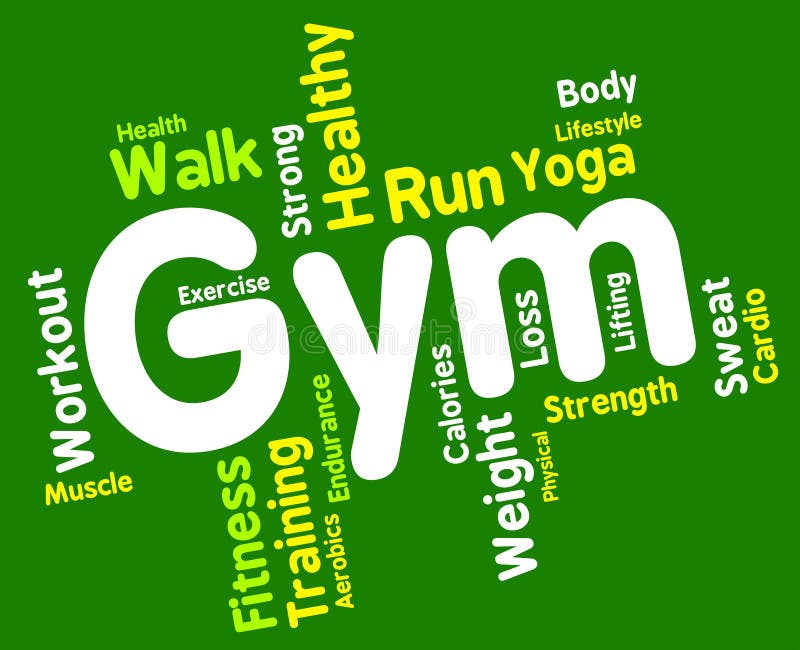 Wordcloud Fitness Representing Working Out And Gymnasium. Wordcloud Fitness Representing Working Out And Gymnasium