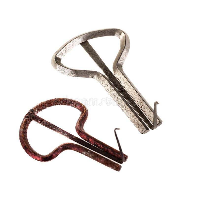 Instrumento Musical Antiguo Arpa Del `s Del Judío Foto de archivo