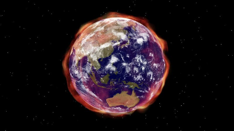 La aureola del calentamiento del planeta de la radiación térmica envuelve la tierra en espacio - conecte a tierra la aureola 007 libre illustration