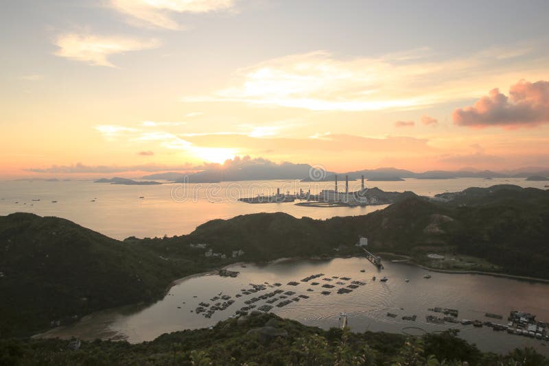 La baia di Pichic, l'isola di Lamma, Hong Kong immagini stock libere da diritti