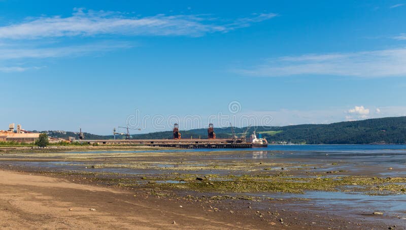 La baie industrial port in Ha! HA! Bay Saguenay Quebec Canada