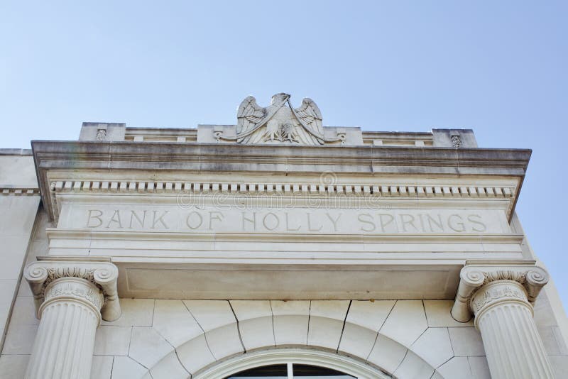 Holly Springs Mississippi Downtown Fotografia Stock Editoriale