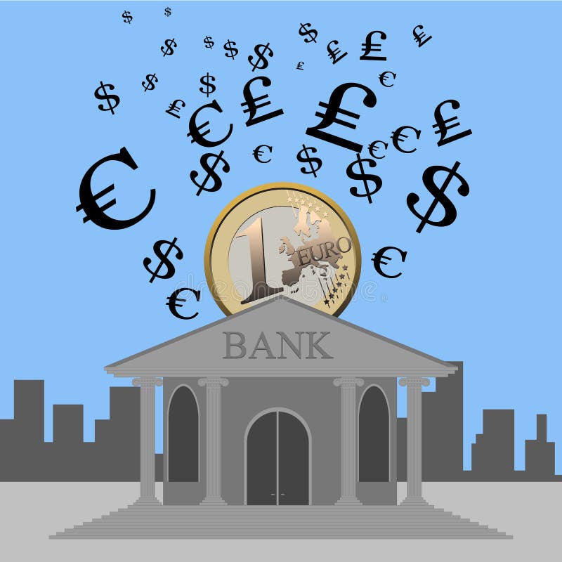 La Banca e valuta royalty illustrazione gratis La Banca e valuta royalty illustrazione gratis
