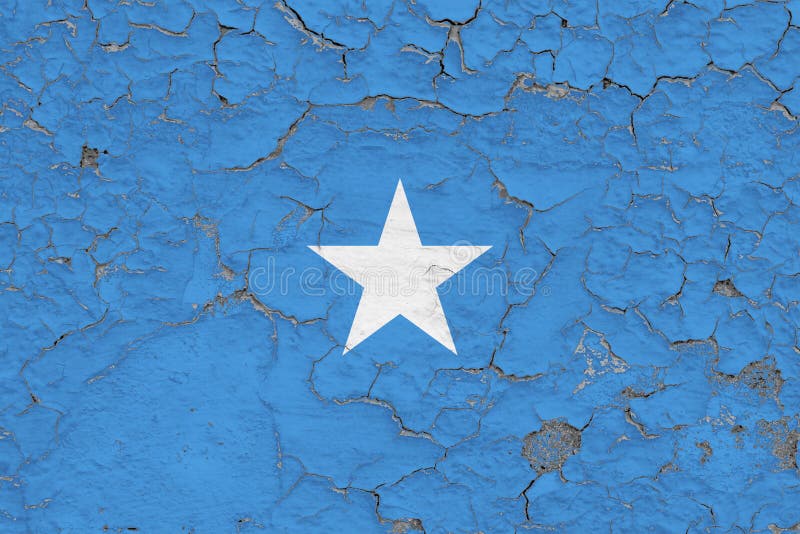 La bandera de Somalia pintó en la pared sucia agrietada Modelo nacional en superficie del estilo del vintage libre illustration La bandera de Somalia pintó en la pared sucia agrietada Modelo nacional en superficie del estilo del vintage libre illustration