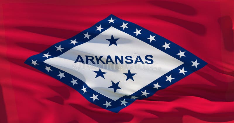 La bandera del estado de los E.E.U.U. de Arkansas cubre la mirada entera del marco, agitado, crujido y realista ilustraci?n 3D libre illustration La bandera del estado de los E.E.U.U. de Arkansas cubre la mirada entera del marco, agitado, crujido y realista ilustraci?n 3D libre illustration