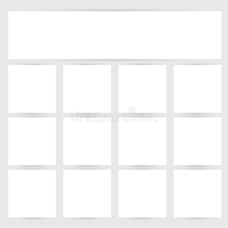 La bannière vide de livre blanc couvre avec des effets d'ombre Dirigez les calibres pour la présentation, le design d'entreprise illustration de vecteur La bannière vide de livre blanc couvre avec des effets d'ombre Dirigez les calibres pour la présentation, le design d'entreprise illustration de vecteur