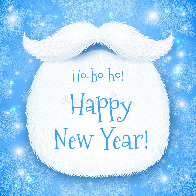 La barbe de Santa réaliste avec le signe de Joyeux Noël illustration de vecteur La barbe de Santa réaliste avec le signe de Joyeux Noël illustration de vecteur