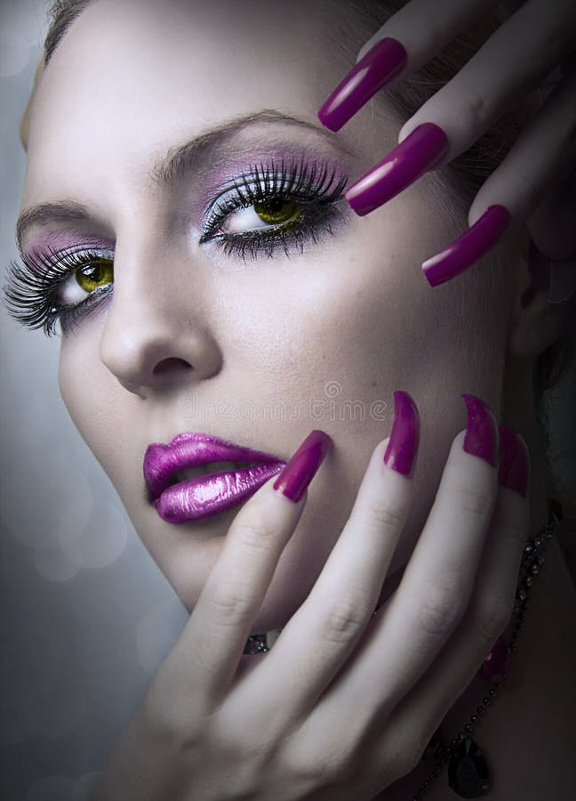 La beauté de mode composent. photo stock La beauté de mode composent. photo stock