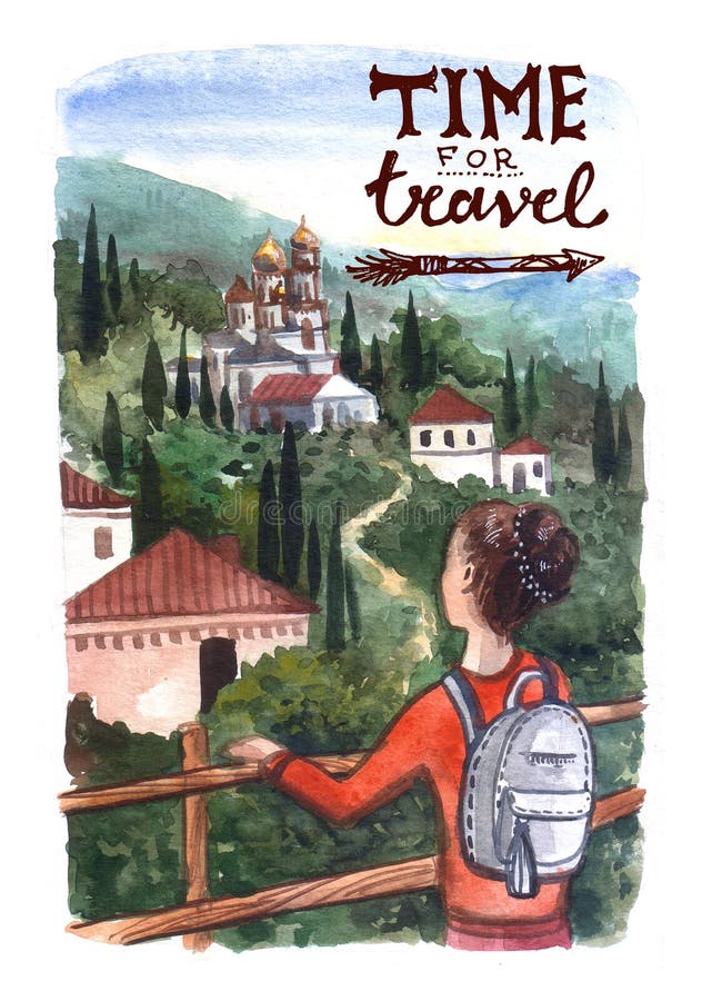 La bella ragazza disegnata a mano dell'illustrazione dell'acquerello guarda la a royalty illustrazione gratis La bella ragazza disegnata a mano dell'illustrazione dell'acquerello guarda la a royalty illustrazione gratis