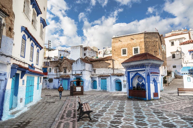La belle Médina bleue de Chefchaouen au Maroc photos libres de droits La belle Médina bleue de Chefchaouen au Maroc photos libres de droits
