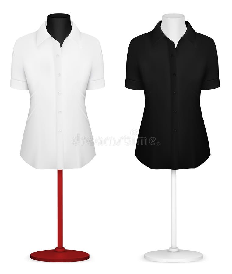 Classic women's plain blouse template. Classic women's plain blouse template.