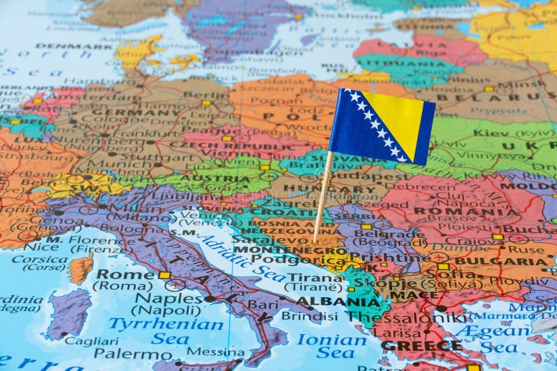 La Bosnia-Erzegovina mappa fotografia stock La Bosnia-Erzegovina mappa fotografia stock