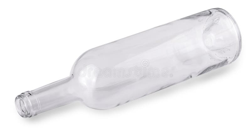 La botella de vino clara aisló las trayectorias de recortes blancas del fondo fotografía de archivo libre de regalías La botella de vino clara aisló las trayectorias de recortes blancas del fondo fotografía de archivo libre de regalías