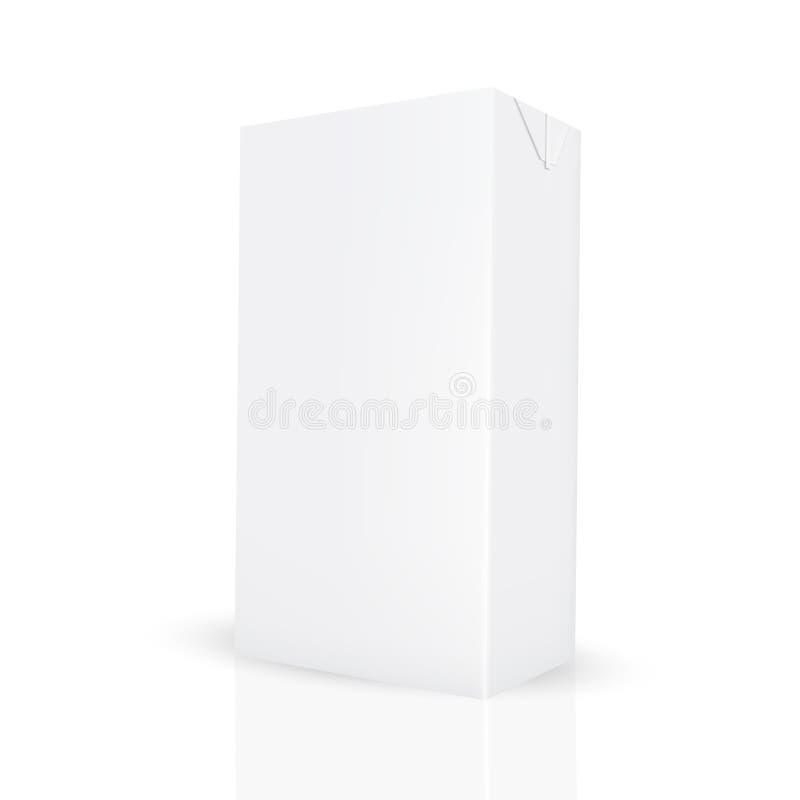 La boîte grise blanche de carton pour le liquide aiment le jus/lait