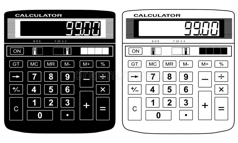 La Calculatrice Financière. Illustration de Vecteur - Illustration du  mathématiques, poussée: 4259556
