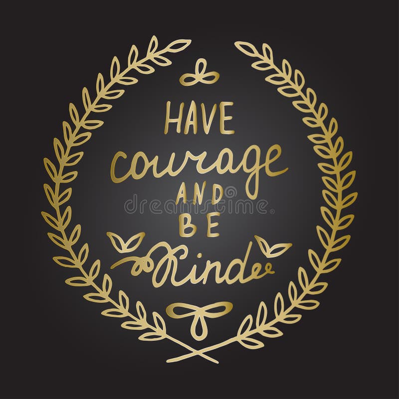 La calligraphie tirée par la main de citation d'inspiration marquant avec des lettres le laurier de motivation d'or de mots laiss illustration stock