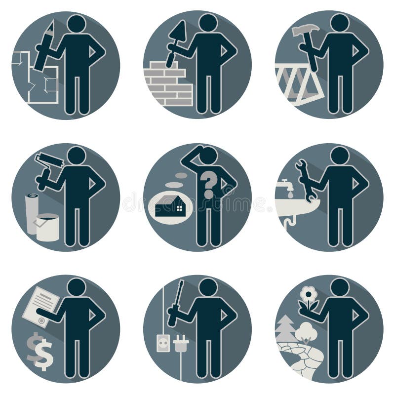 La Camera ritocca l'insieme del lavoratore di servizio illustrazione vettoriale La Camera ritocca l'insieme del lavoratore di servizio illustrazione vettoriale