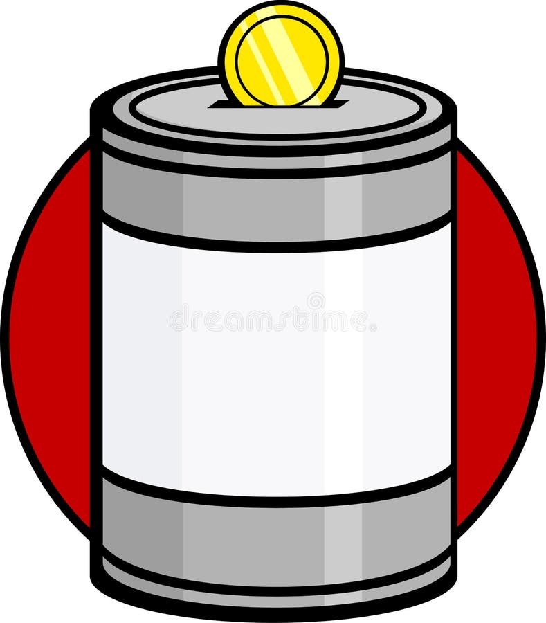 La caridad que recoge la donación puede ilustración del vector La caridad que recoge la donación puede ilustración del vector