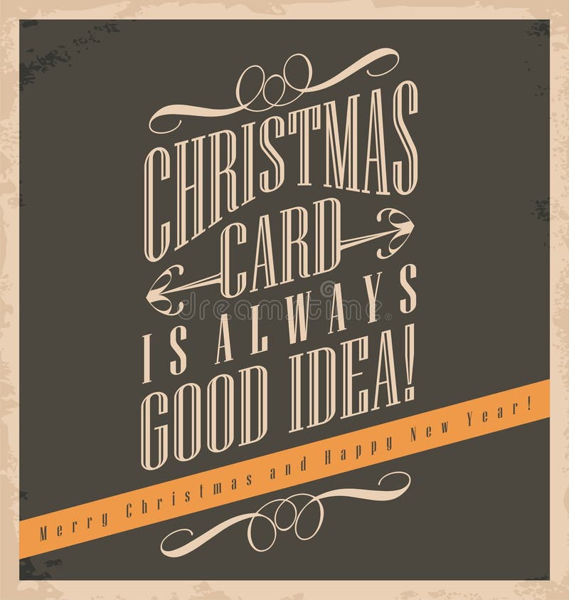 La carte de Noël est toujours bonne idée illustration stock La carte de Noël est toujours bonne idée illustration stock