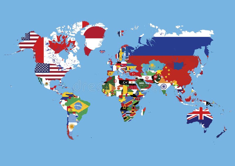 La Carte Du Monde Colorée Dans Les Pays Ne Marque Aucun Nom