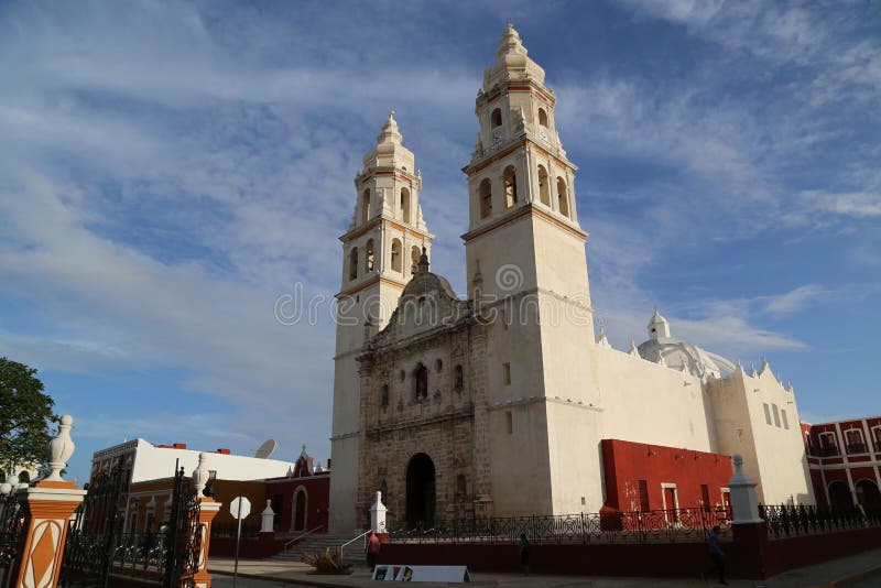 La catedral de campeche en méxico fotografía de archivo libre de regalías
