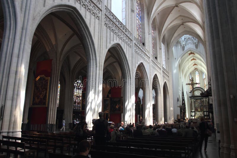 La cattedrale della nostra signora a Anversa immagine stock libera da diritti La cattedrale della nostra signora a Anversa immagine stock libera da diritti