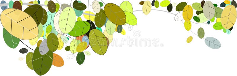 La caída deja el ejemplo del panorama en blanco ilustración del vector La caída deja el ejemplo del panorama en blanco ilustración del vector