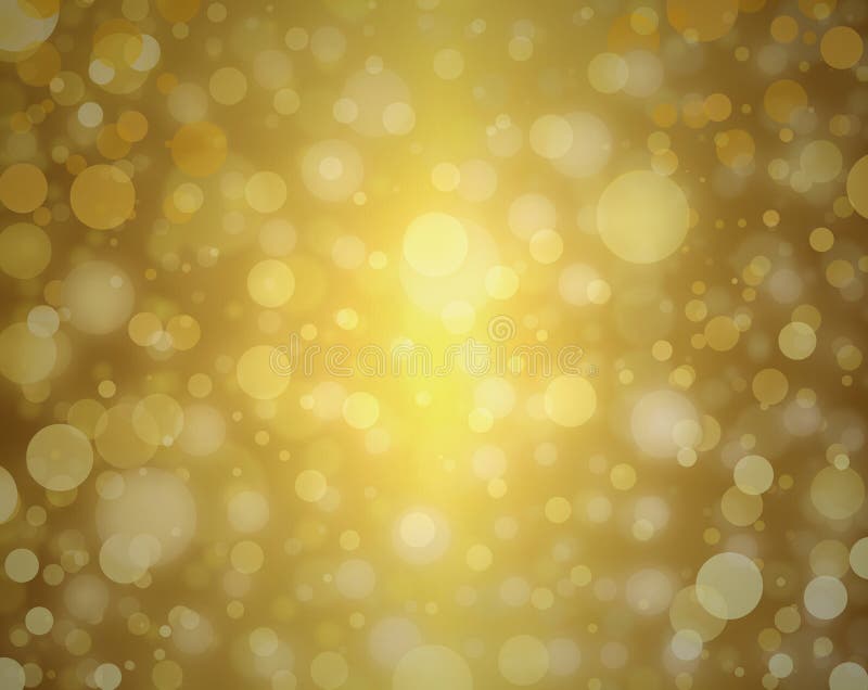 La celebración elegante borrosa de la decoración del fondo de las luces de la Navidad blanca del fondo de la burbuja del oro amari foto de archivo libre de regalías