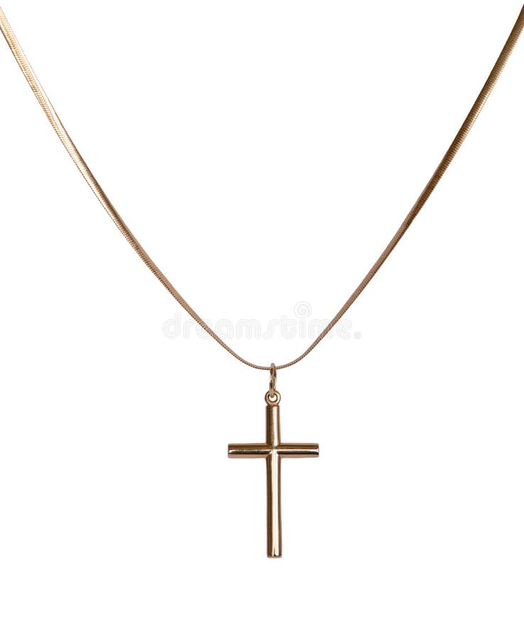 La chaîne chrétienne de croix et d'or photos libres de droits La chaîne chrétienne de croix et d'or photos libres de droits