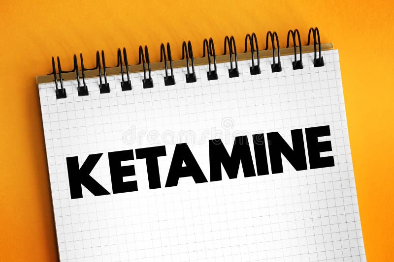 Ketamine is a dissociative anesthetic used medically for induction and maintenance of anesthesia, text concept on notepad. Ketamine is a dissociative anesthetic used medically for induction and maintenance of anesthesia, text concept on notepad.
