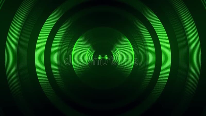 La circulaire ronde verte ondule le fond V2 de mouvement de boucle du tunnel VJ