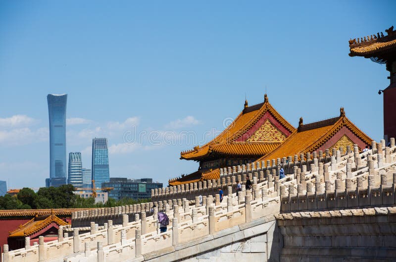 La città proibita di pechino in cina fotografia stock