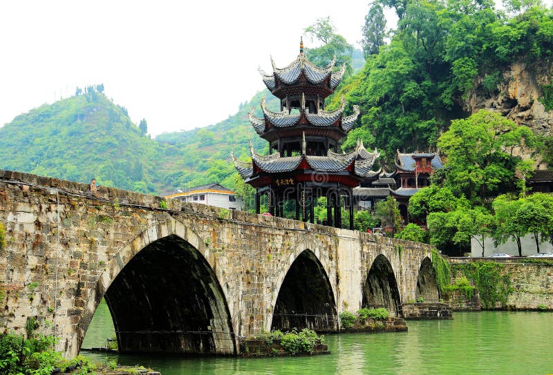 Zhenyuan ancient town is a famous town with a history of over 2000 years, located in Zhenyuan County of Qiandongnan Miao and Autonomous Prefecture, Guizhou Province, China. Zhenyuan ancient town is a famous town with a history of over 2000 years, located in Zhenyuan County of Qiandongnan Miao and Autonomous Prefecture, Guizhou Province, China