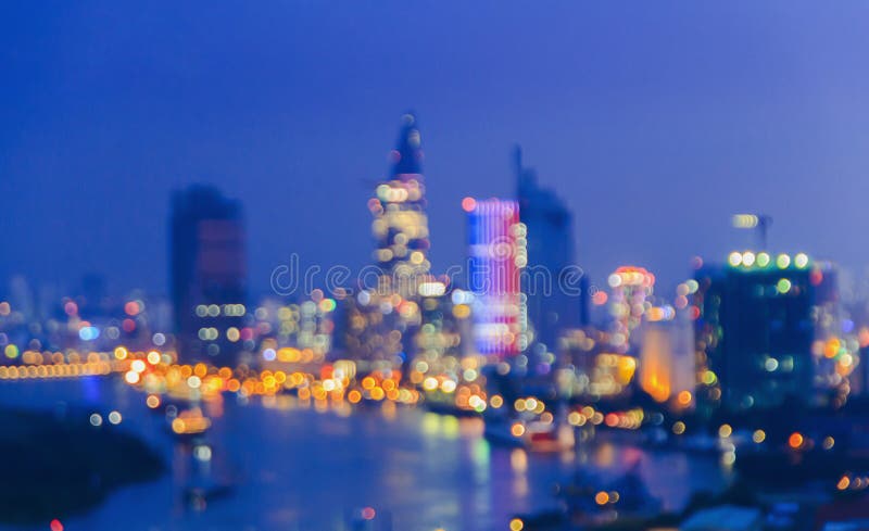 La ciudad enciende el bokeh circular abstracto grande en fondo azul imagenes de archivo La ciudad enciende el bokeh circular abstracto grande en fondo azul imagenes de archivo