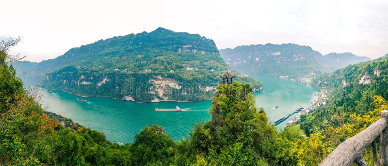 Three Gorges Tribe Scenic Spot along the Yangtze River; located in the Xiling Gorge of Three Gorges, Yichang, Hubei, China. Three Gorges Tribe Scenic Spot along the Yangtze River; located in the Xiling Gorge of Three Gorges, Yichang, Hubei, China