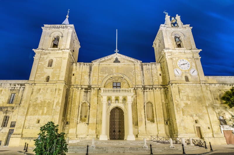 La Co-Cathédrale de St John à La Valette, Malte photographie stock La Co-Cathédrale de St John à La Valette, Malte photographie stock