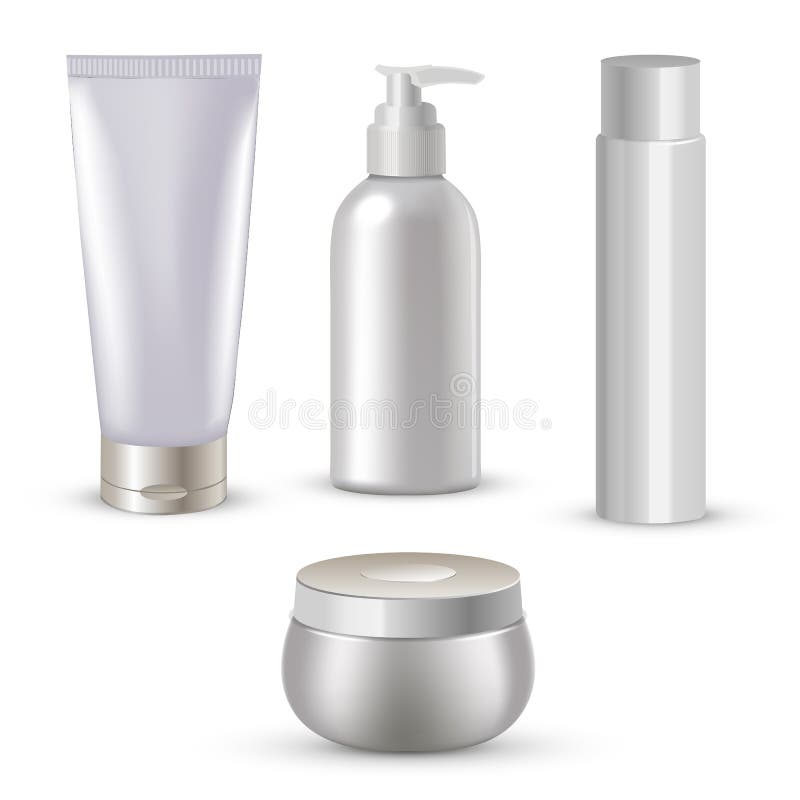 La collection cosmétique vide de paquet a placé sur le fond blanc Illustration de vecteur illustration libre de droits La collection cosmétique vide de paquet a placé sur le fond blanc Illustration de vecteur illustration libre de droits