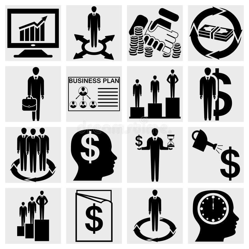 Icônes de ressource humaine, de finances, logistiques et de gestion réglées. illustration libre de droits Icônes de ressource humaine, de finances, logistiques et de gestion réglées. illustration libre de droits