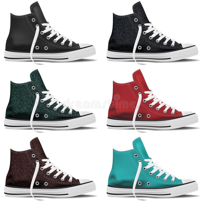 La collection de conception d'espadrilles r?alistes raillent sur le fond blanc Espadrilles de la jeunesse pour votre projet d'aff illustration de vecteur La collection de conception d'espadrilles r?alistes raillent sur le fond blanc Espadrilles de la jeunesse pour votre projet d'aff illustration de vecteur