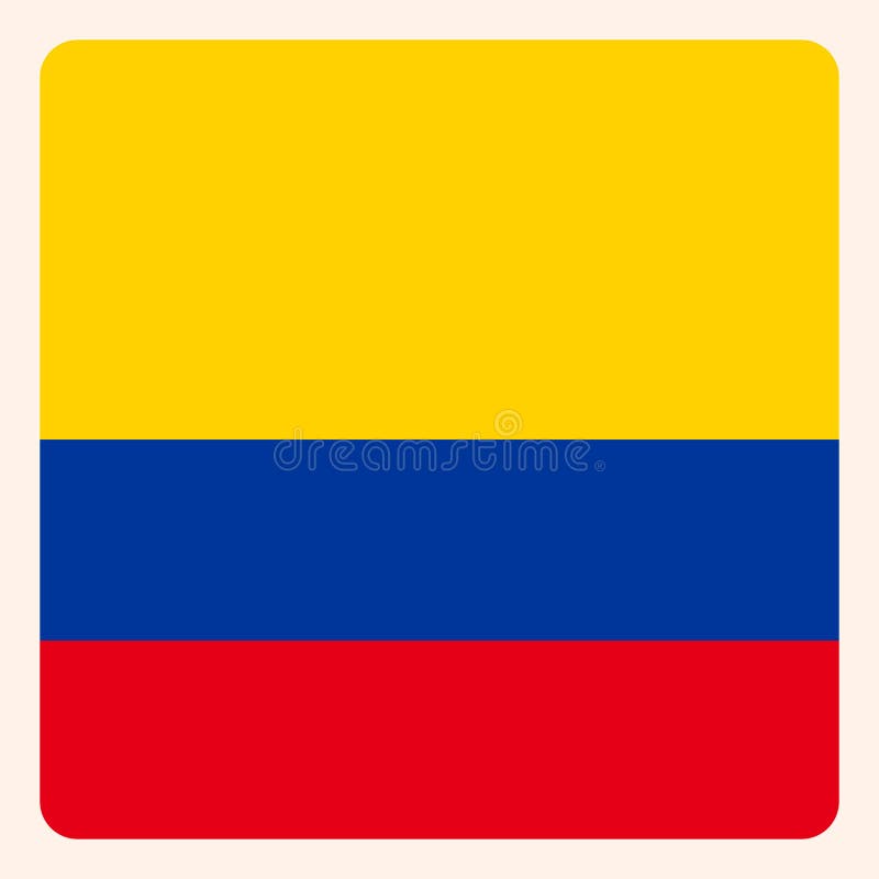 La Colombie ajustent le bouton de drapeau, signe social de communication de media, illustration libre de droits La Colombie ajustent le bouton de drapeau, signe social de communication de media, illustration libre de droits