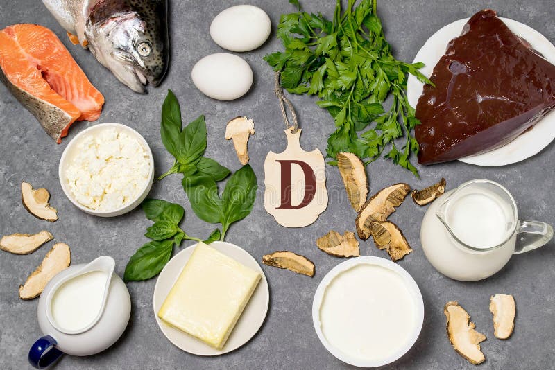 La comida es fuente de la vitamina D imagenes de archivo La comida es fuente de la vitamina D imagenes de archivo