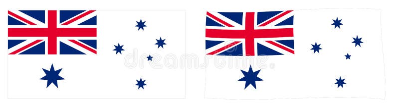 La Commonwealth del australiano variable E blanca de la bandera naval de Australia stock de ilustración La Commonwealth del australiano variable E blanca de la bandera naval de Australia stock de ilustración