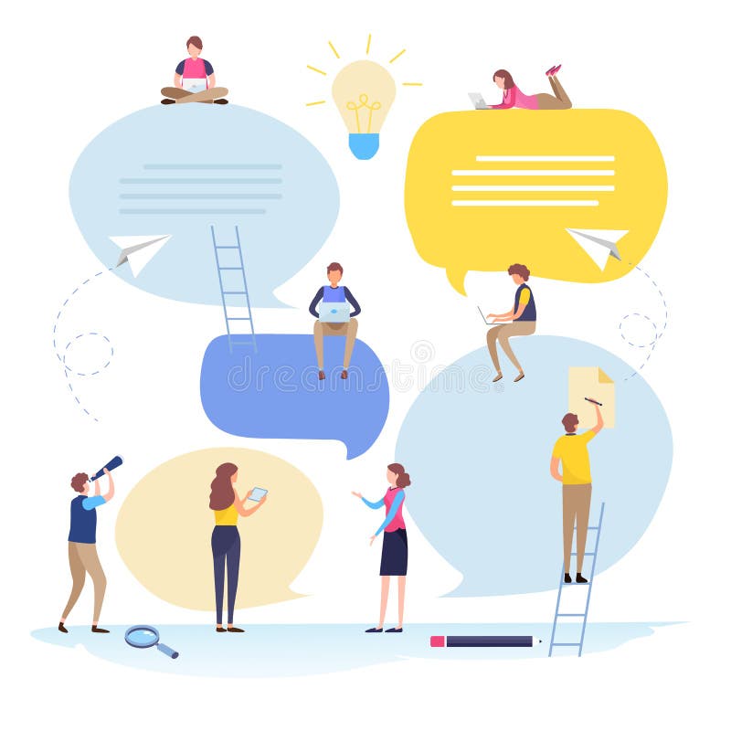 La communauté en ligne, hommes d'affaires, recrutement, ressources humaines, bulle de la parole, message, causerie, conversation, illustration stock La communauté en ligne, hommes d'affaires, recrutement, ressources humaines, bulle de la parole, message, causerie, conversation, illustration stock