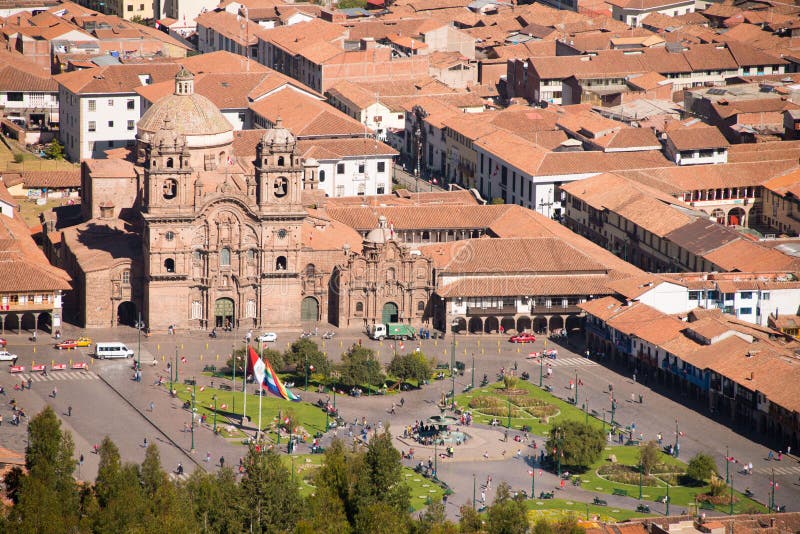 La Compania at Plaza de Armas in Cuzco stock photo La Compania at Plaza de Armas in Cuzco stock photo