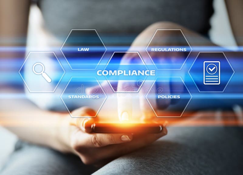 La conformité ordonne le concept réglementaire de technologie d'affaires de politique de loi photos libres de droits La conformité ordonne le concept réglementaire de technologie d'affaires de politique de loi photos libres de droits