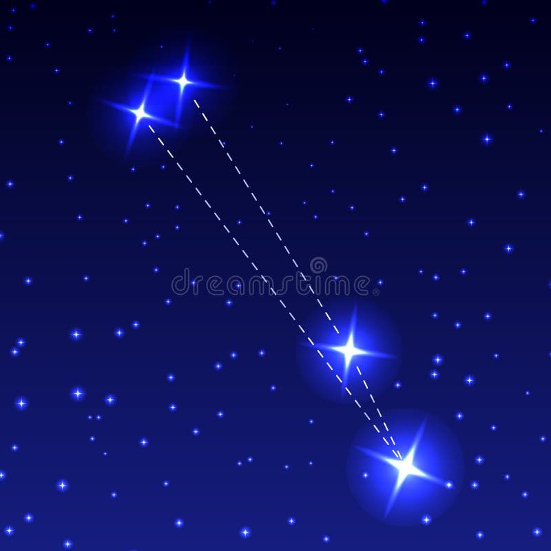 La Constelación De La Brújula En El Cielo Estrellado Nocturno. Ilustración Vectorial Del Concepto De Astronomía. Ilustración del Vector - Ilustración de telescopio, estrellado: 186740711