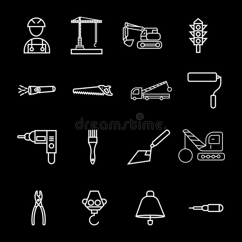La construcci?n canta el sistema del icono del vector del s?mbolo libre illustration La construcci?n canta el sistema del icono del vector del s?mbolo libre illustration
